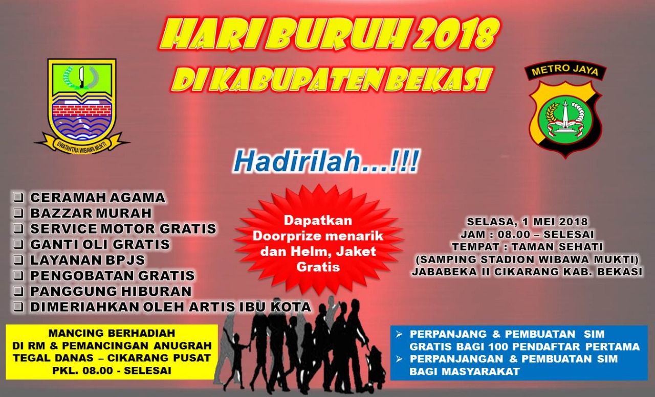Pemkab Bekasi dan Polda Metro Jaya Fasilitasi Peringatan May Day 2018