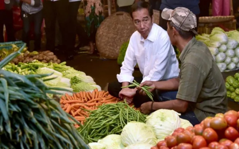 Presiden Jokowi Blusukan ke Pasar Bogor