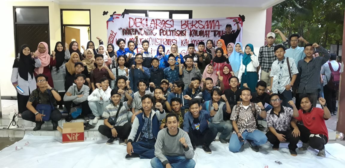 PMII Komfuspertum Deklarasi Menolak Politisasi Kalimat Tauhid