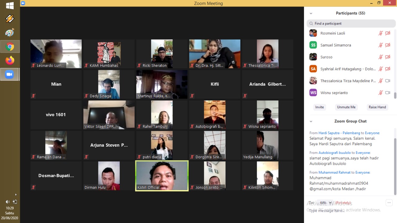 KAMI Wilayah Humbahas Adakan Webinar terkait Kolaborasi Dana Desa dan Pertanian