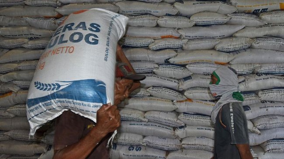 Ilustrasi stok beras © CNN Indonesia
