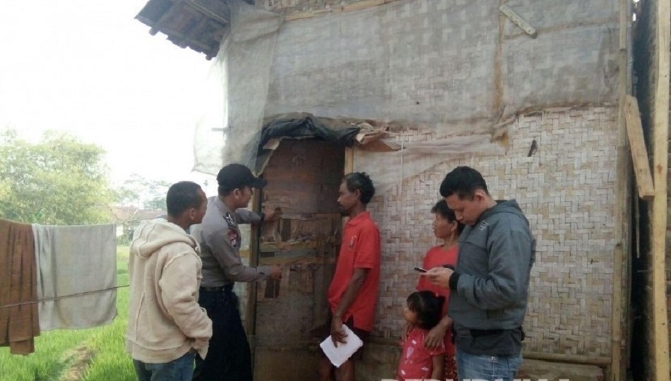 Salah satu rumah penduduk yang menjadi target pembangunan Rumah Tidak Layak Huni © Republika