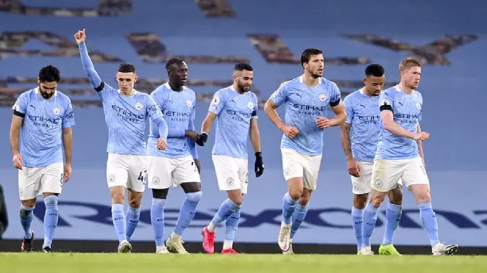 Pasukan Manchester City (Foto: Laurence Griffiths/Pool via AP)