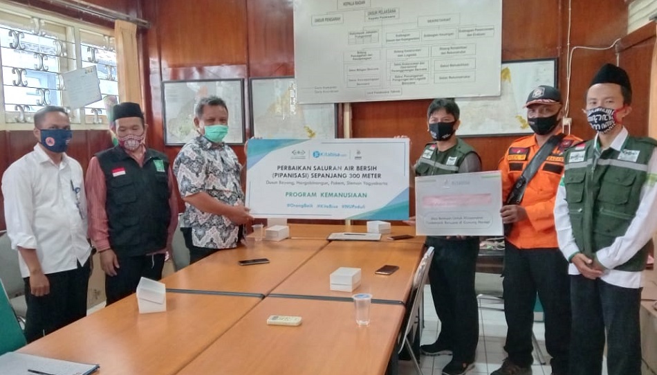 Serah terima bantuan program Pipanisasi di Kantor BPBD Kabupaten Sleman, Rabu (10/3/2021). (Foto: Baily/Serikat News)