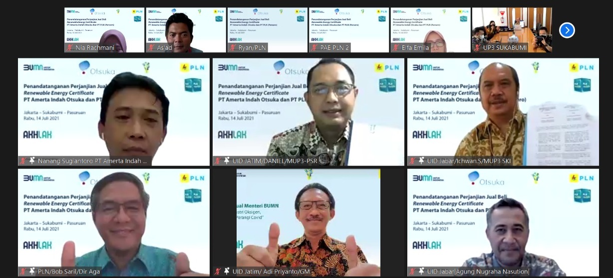 Lewat REC PLN, Dua Pabrik Otsuka Beralih Pakai Listrik EBT 16,3 MVA