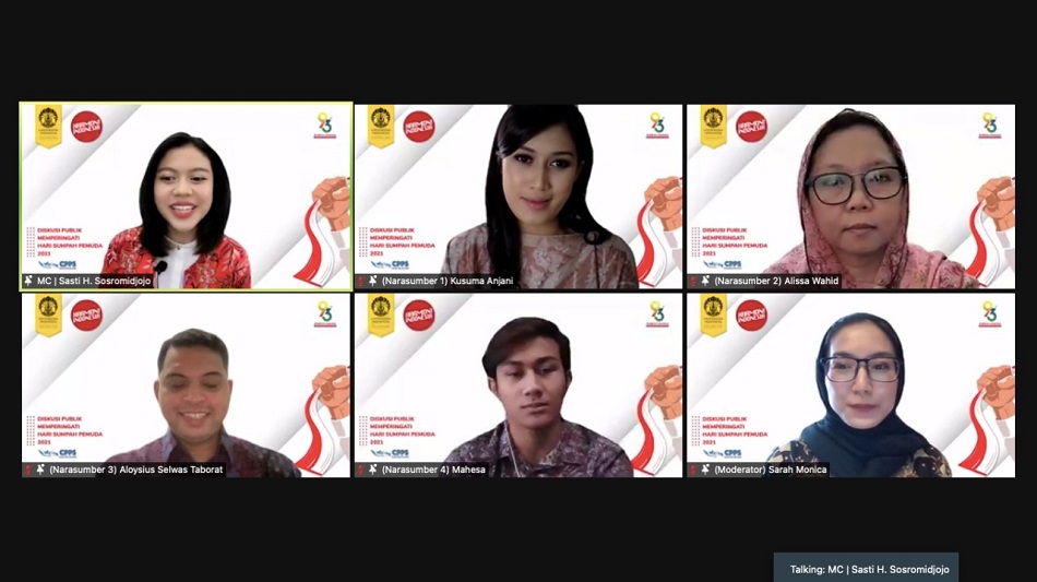 Diskusi publik virtual memperingati hari Sumpah Pemuda 2021 (Foto: Istimewa)