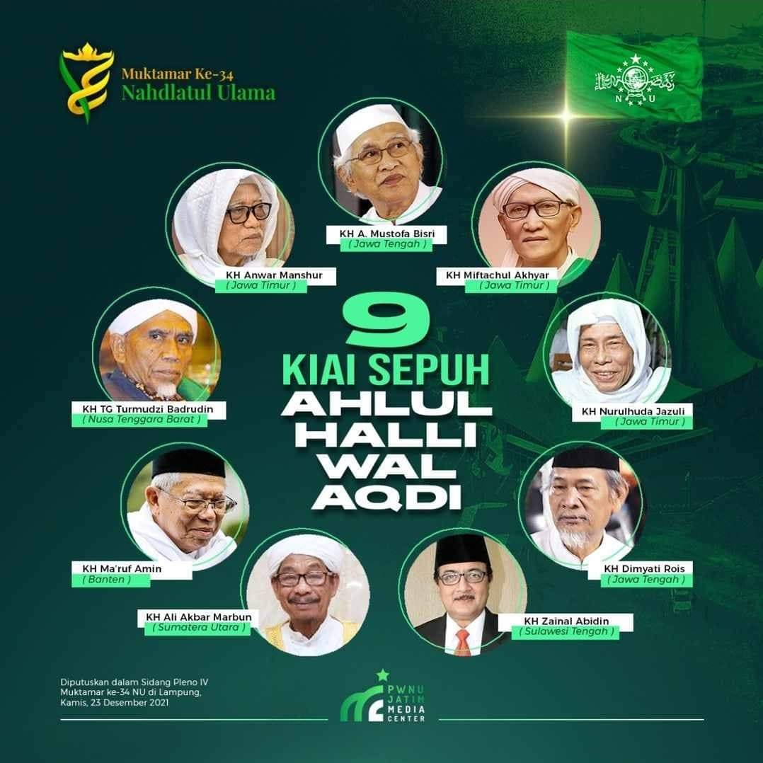 Sembilan Kiai Anggota Ahwa, Penentu Rais Aam PBNU