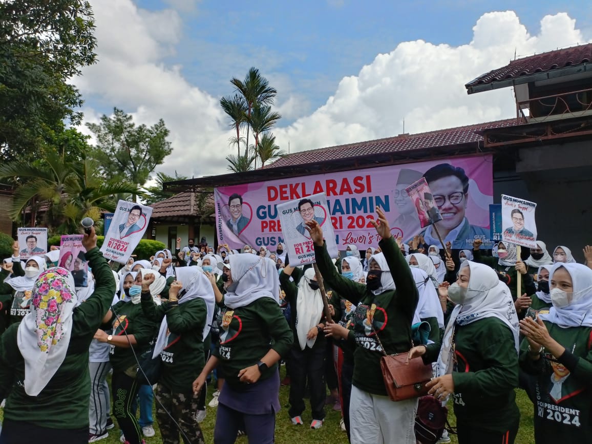 Keterangan: “Gus Muhaimin Lover’s Tangsel” mendeklarasikan dukungan kepada Ketua Umum PKB Abdul Muhaimin Iskandar untuk maju sebagai calon presiden pada Pemilu 2024 mendatang.