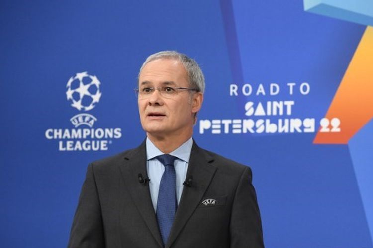 Wakil Sekretaris Jenderal UEFA, Giorgio Marchetti (Foto: Richard Juilliard/AFP).