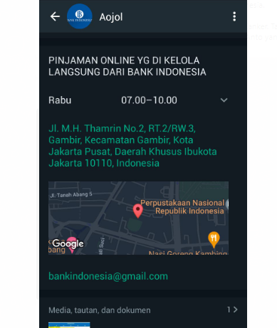 Tangkapan layar informasi yang beredar di WhatsApp