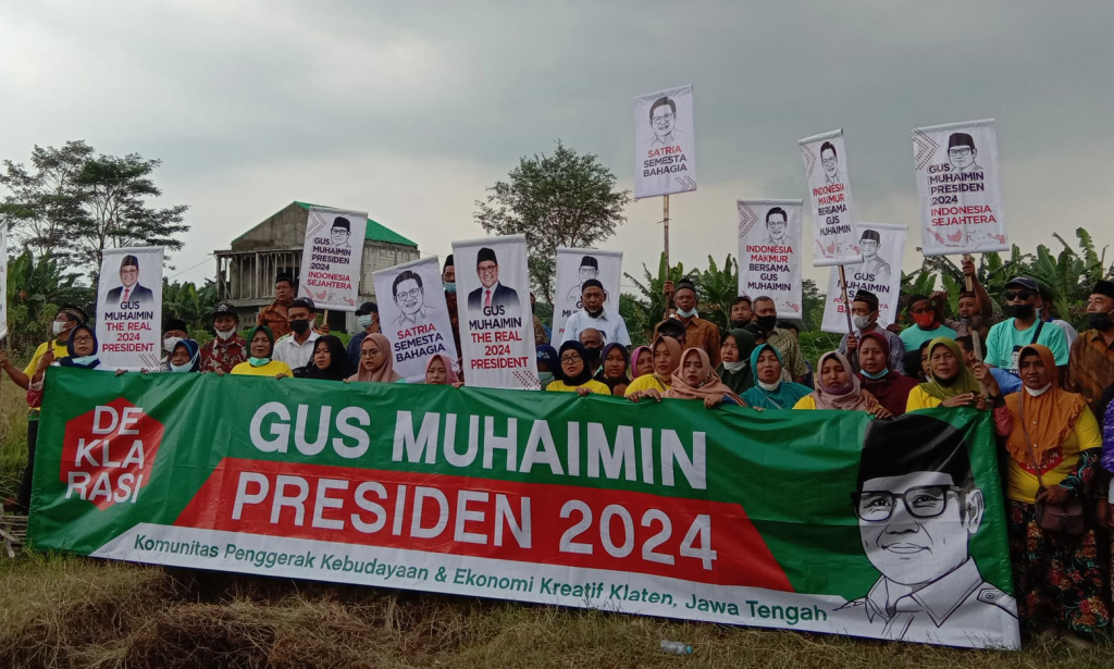 Aliansi Buruh Tani Adil Makmur Klaten mendukung Abdul Muhaimin Iskandar atau Gus Muhaimin untuk menjadi Presiden 2024. 