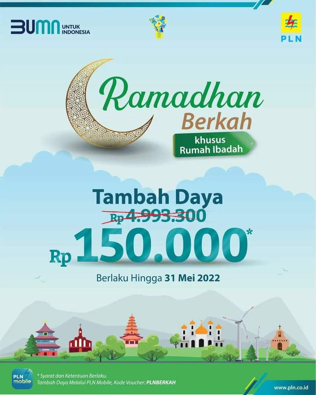 Untuk mengikuti promo Ramadhan Berkah ini, konsumen dapat mengajukan permohonan melalui PLN Mobile. (Dok, PLN)