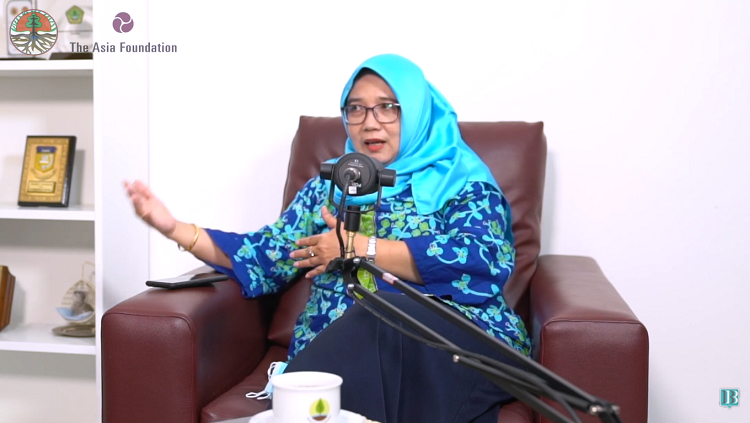 Sekretaris Utama Badan Restorasi Gambut dan Mangrove (BRGM) Ayu Dewi Utari dalam Podcast Seri 9 : Pengelolaan Mangrove dan Pesisir yang Responsif Gender, Sabtu (12/3).