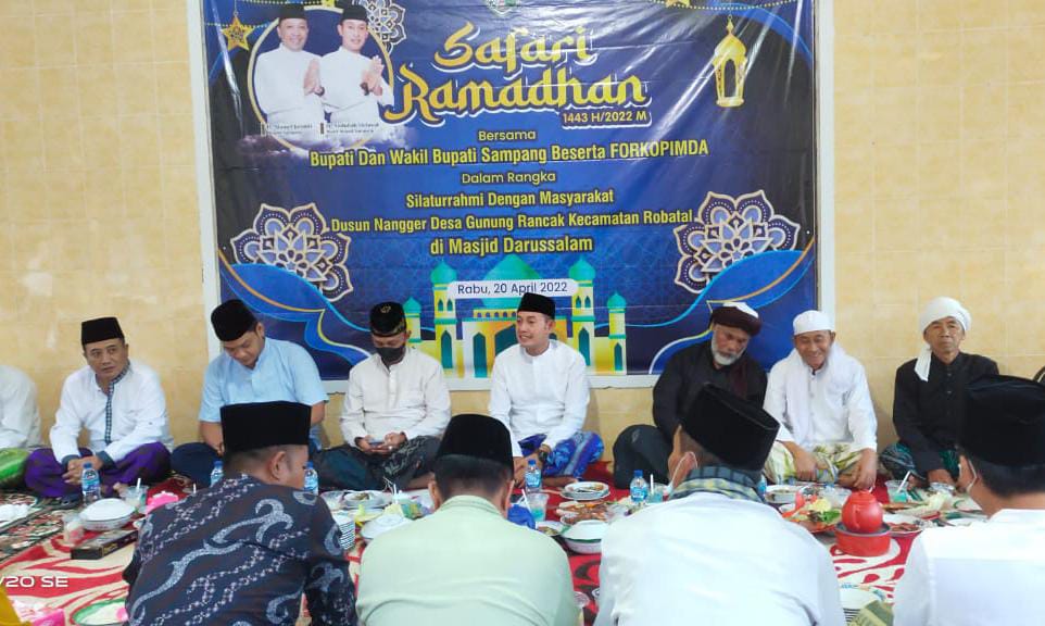 Safari Ramadan di Masjid Darussalam, Dusun Nangger, Desa Gunung Rancak Kecamatan Robatal, Rabu 20 April 2022. (Foto: Diwan/Serikat News) 