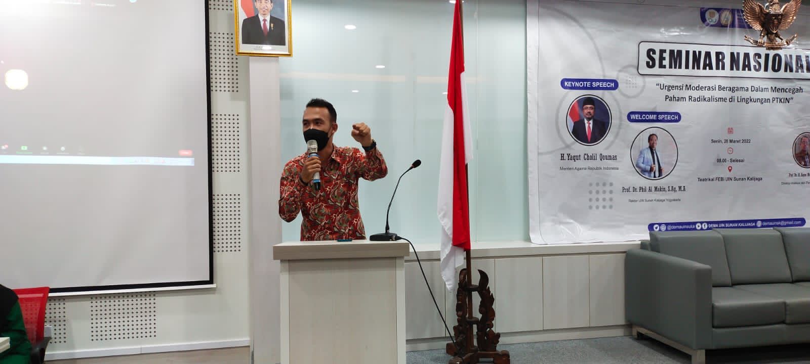 Presiden Mahasiswa Universitas Negeri Islam Sunan Kalijaga Yogyakarta, Syaidurrahman Al Huzaifi. (Foto: Serikatnews)
