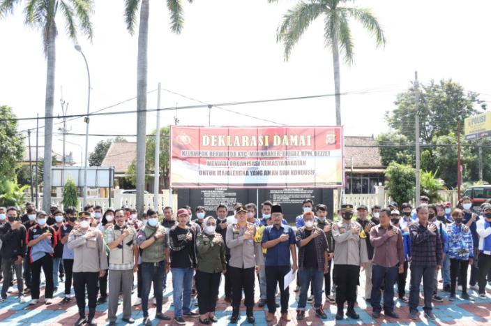 Geng motor deklarasi jadi Ormas. (Foto: Istimewa) 
