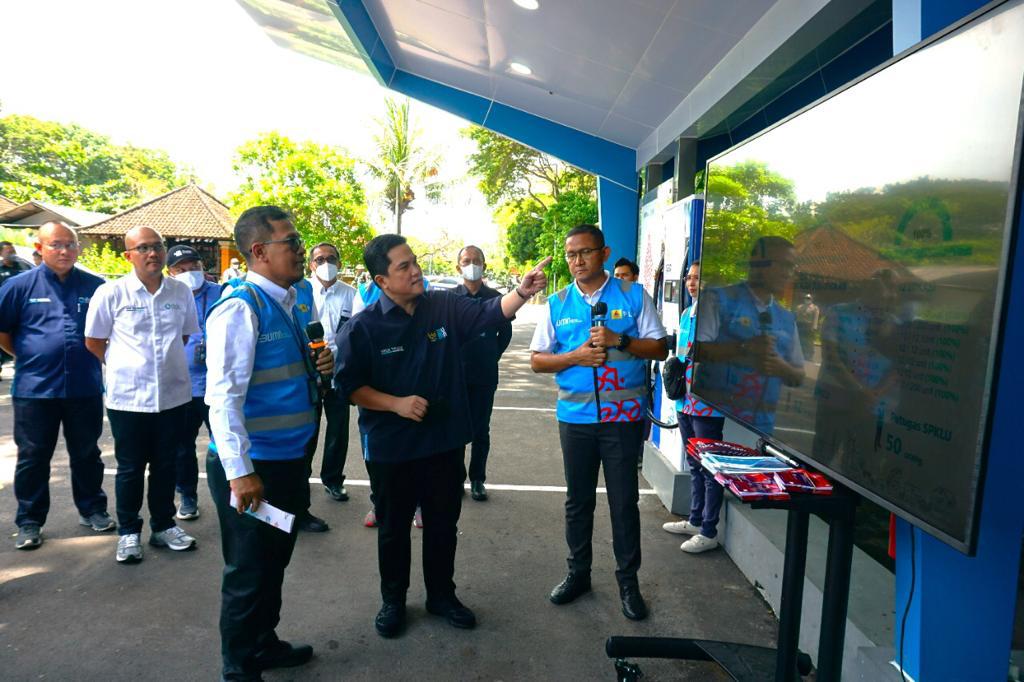 Menteri BUMN Erick Thohir memastikan kesiapan PLN melayani kebutuhan kelistrikan pada perhelatan G20. (Foto: PLN) 
