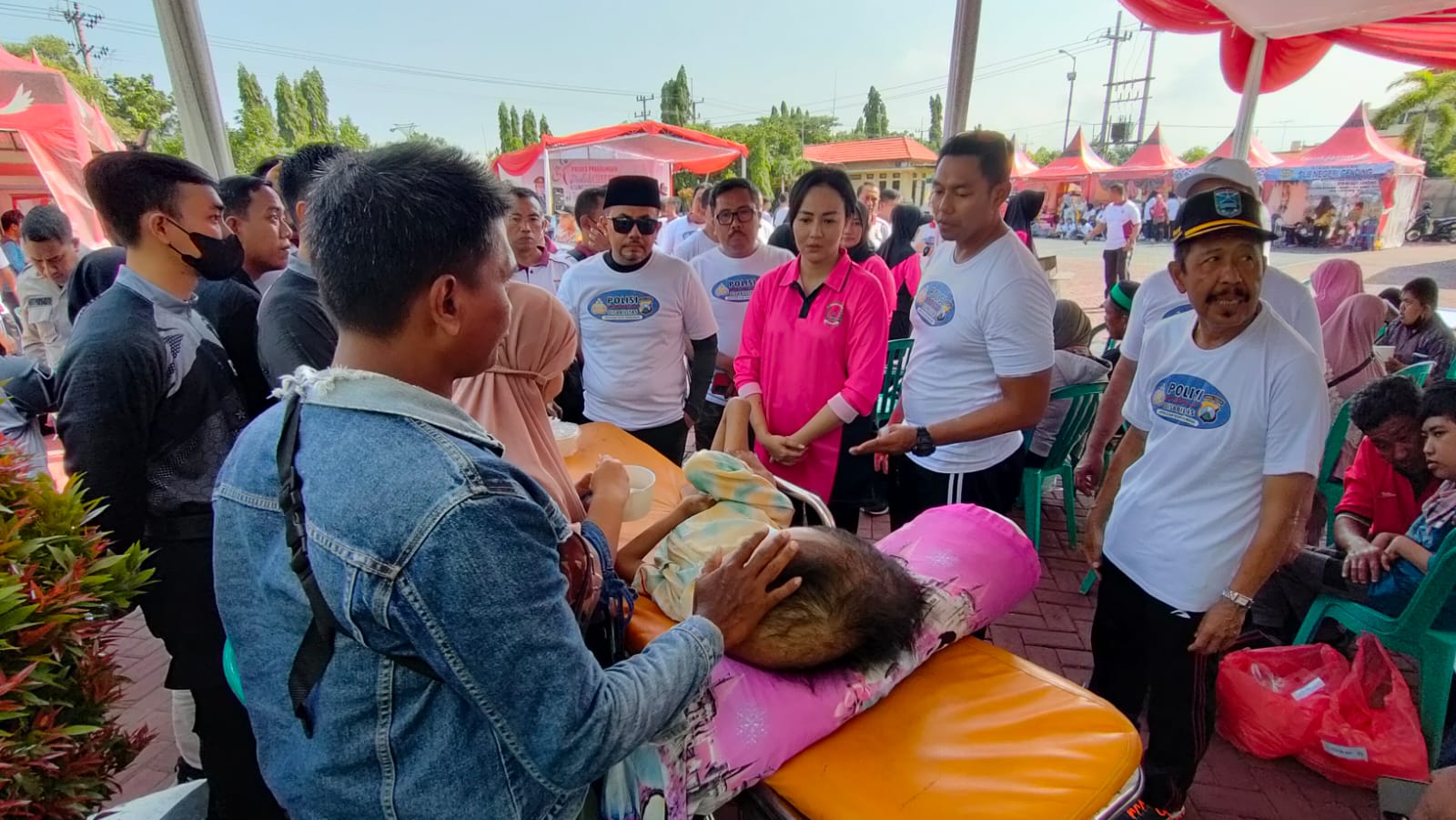 Ade (12) di acara Polri Peduli Disabilitas memeriahkan Hari Disabilitas Internasional pada Sabtu (3/12/2022) di halaman Polres Probolinggo. (Foto: Istimewa) 