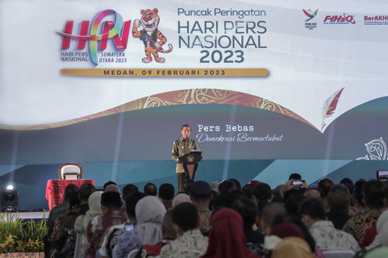 PLN turut menyukseskan perayaan puncak Hari Pers Nasional (HPN) 2023, Kamis (9/2) di Gedung Serbaguna Pemerintah Provinsi Sumatera Utara, Kabupaten Deli Serdang. (Foto: Istimewa) 