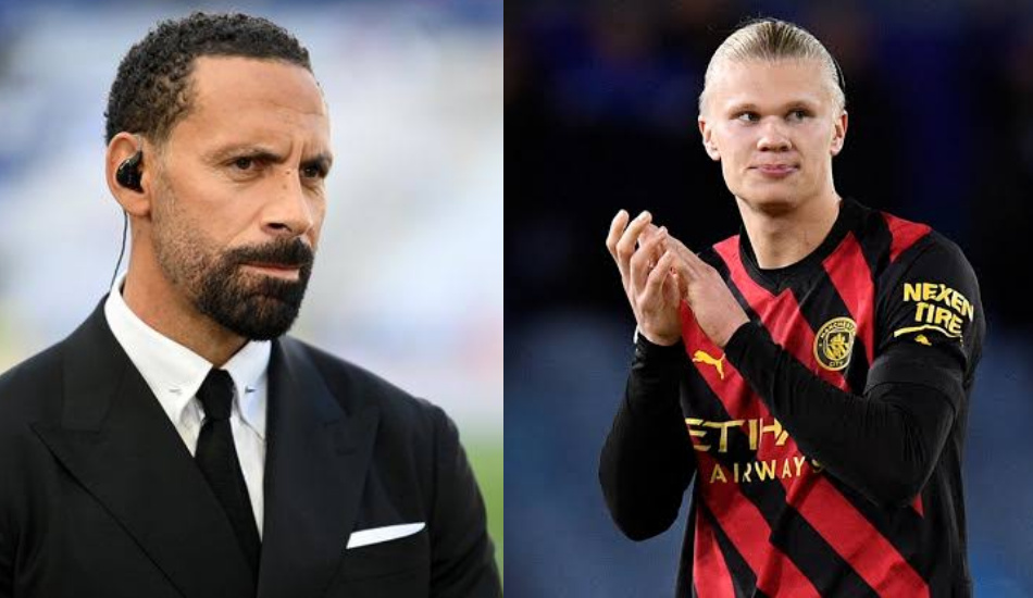 Rio Ferdinand (kiri), Erling Haaland (kanan). (Foto: Net/Serikat News) 