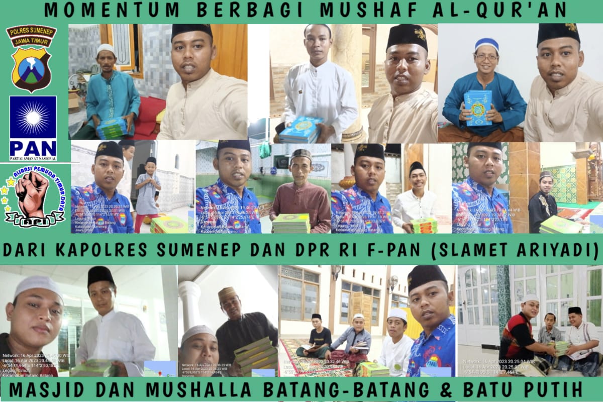 Politisi PAN berbagi mushaf ke musala dan masjid wilayah Kecamatan Batang-Batang, Minggu (16/4/ 2023). (Foto: Istimewa) 