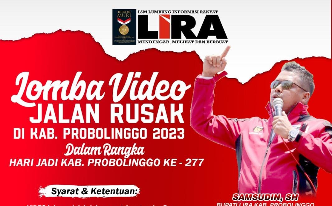 Flyer lombakan video bertemakan jalan rusak berhadiah hingga jutaan rupiah. (Foto: Istimewa) 