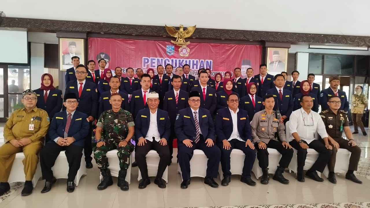 Pengukuhan pengurus Karang Taruna Kabupaten Probolinggo, Selasa (30/5/2023). (Foto: Istimewa) 