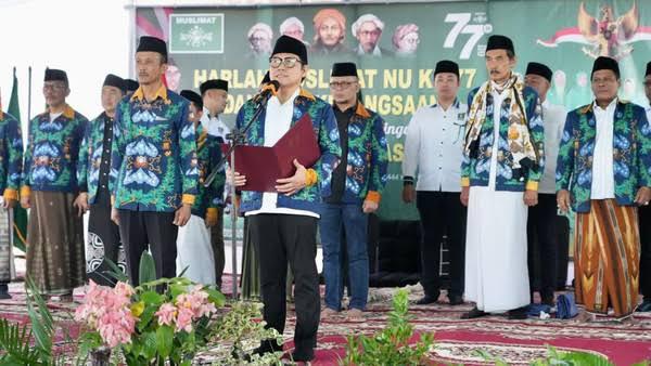 Kader NU se Sumatra Selatan gelar apel kebangasaan pada peringatan Hari Lahir Pancasila, Kamis 1 Juni 2023. (Foto: Istimewa) 
