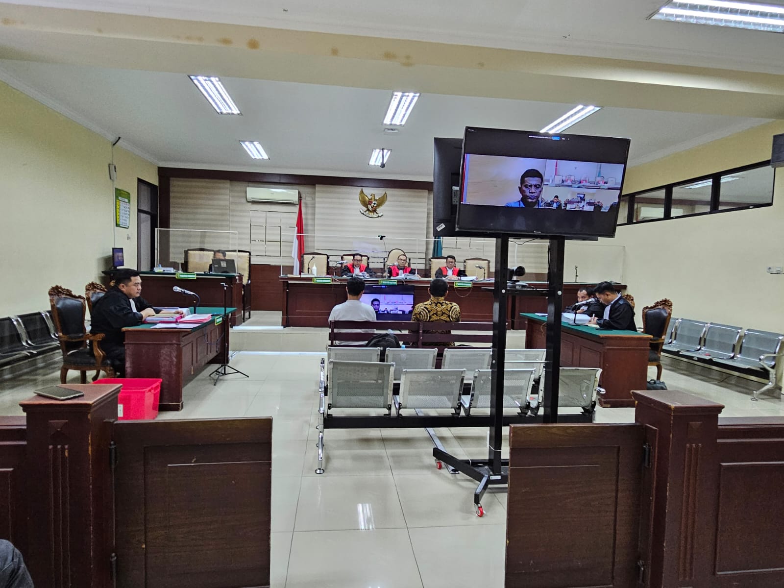 Pengadilan Negeri Tindak Pidana Korupsi (PN Tipikor) Surabaya kembali menggelar sidang lanjutan pemeriksaan saksi atas kasus pengadaan kapal ghoib oleh PT Sumekar pada tahun 2019. (Foto: Istimewa)