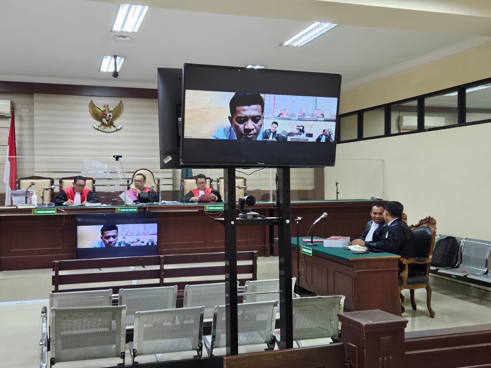 Sidang kasus korupsi pembelian kapal gaib PT Sumekar tahun 2019. (Foto: Istimewa) 