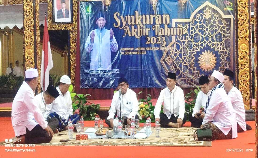 Pemerintah Kabupaten Sumenep menggelar syukuran akhir tahun 2023, Rabu malam (20/12/2023). (Foto: Istimewa) 