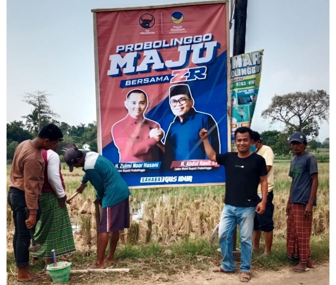 Baliho Mas Zulmi dan Haji Rasit, calon Bupati dan Wakil Bupati Kabupaten Probolinggo. (Foto: Istimewa) 