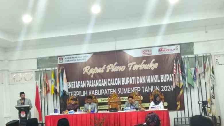 Rapat Pleno Terbuka Penetapan Pasangan Calon Bupati dan Wakil Bupati Sumenep terpilih hasil Pemilihan Kepala Daerah 2024. (Foto: Istimewa) 
