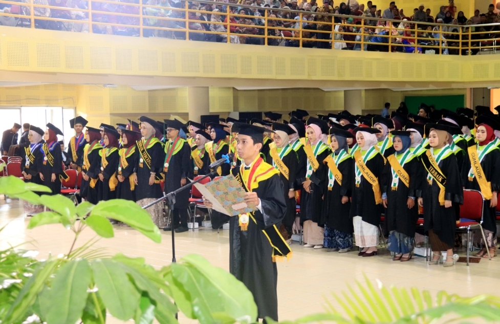 Sidang Senat Terbuka dalam rangka Wisuda Sarjana, Magister, dan Doktor Periode II Tahun Akademik 2024/2025 pada 19 Februari 2025 di Gedung Multi Purpose. (Foto: Istimewa)