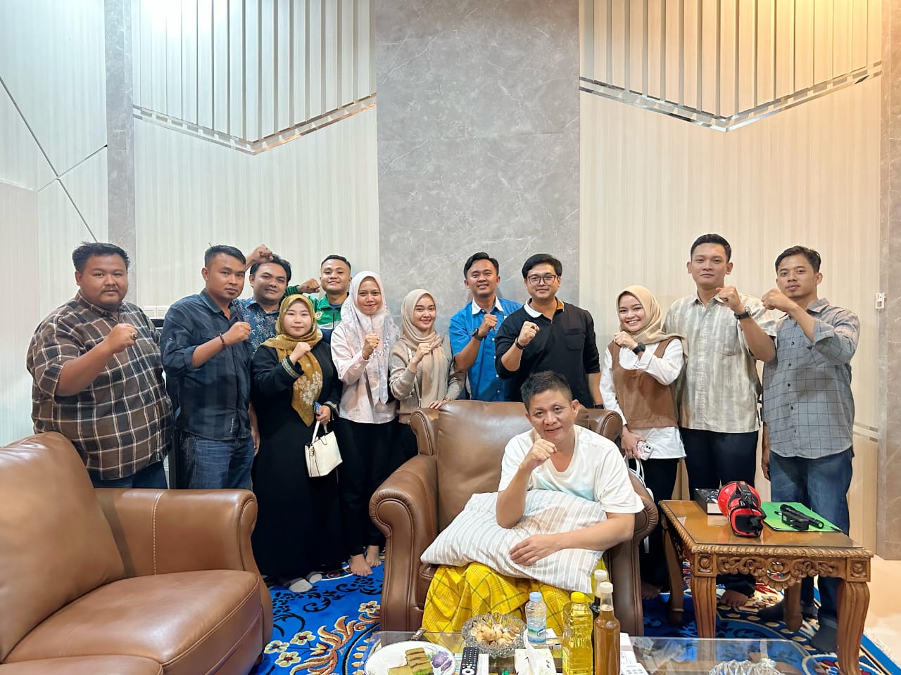 DPD KNPI Audiensi Dengan Bupati Oku Timur Prihal hiburan malam. (Foto: Istimewa) 