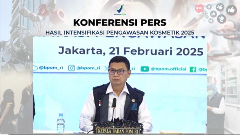 Kepala BPOM Taruna Ikrar saat konferensi pers pada 21 Februari 2025. (Foto: Istimewa) 