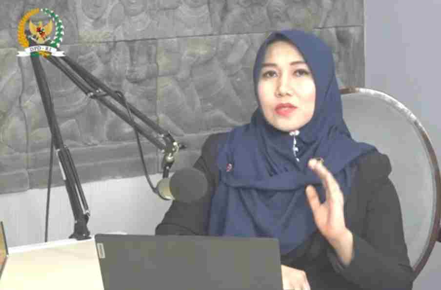 Senator Lia Istifhama dari Provinsi Jawa Timur dalam acara D’Voice Podcast DPD RI. (Foto: Serikat News) 