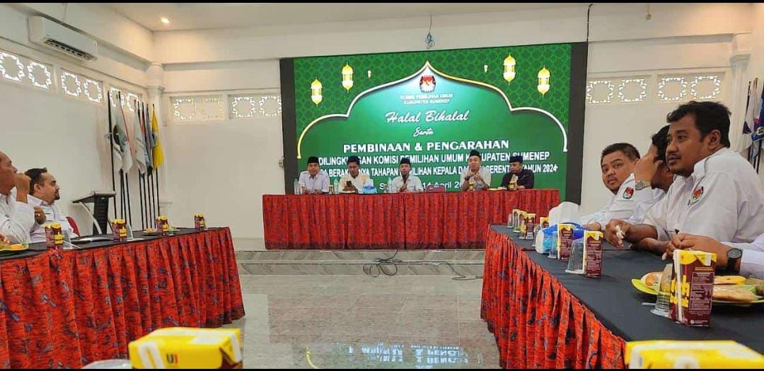 Komisi Pemilihan Umum (KPU) Kabupaten Sumenep menggelar acara Halal Bihalal pada Senin (14/4/2025). (Foto: Istimewa) 