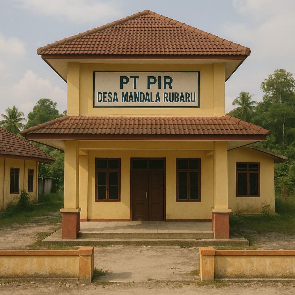Bangunan milik PT Permata Indah Rubaru (PT PIR) yang sedianya berfungsi sebagai pusat pengolahan dan Badan Usaha Milik Petani (BUMP) tampak mangkrak. (Foto: Serikat News) 