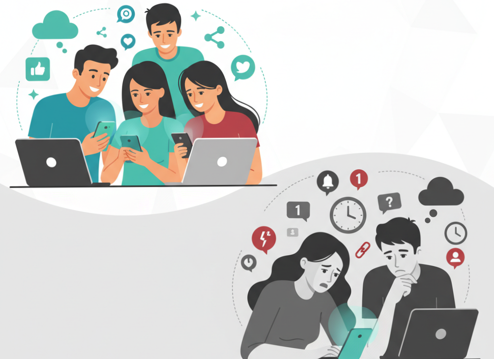 Ilustrasi gaya hidup di era digital. (Foto: Serikat News)