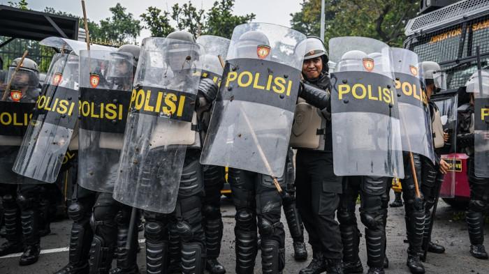 Ilustrasi Polisi amankan Demonstrasi. (Sumber foto: Istimewa)