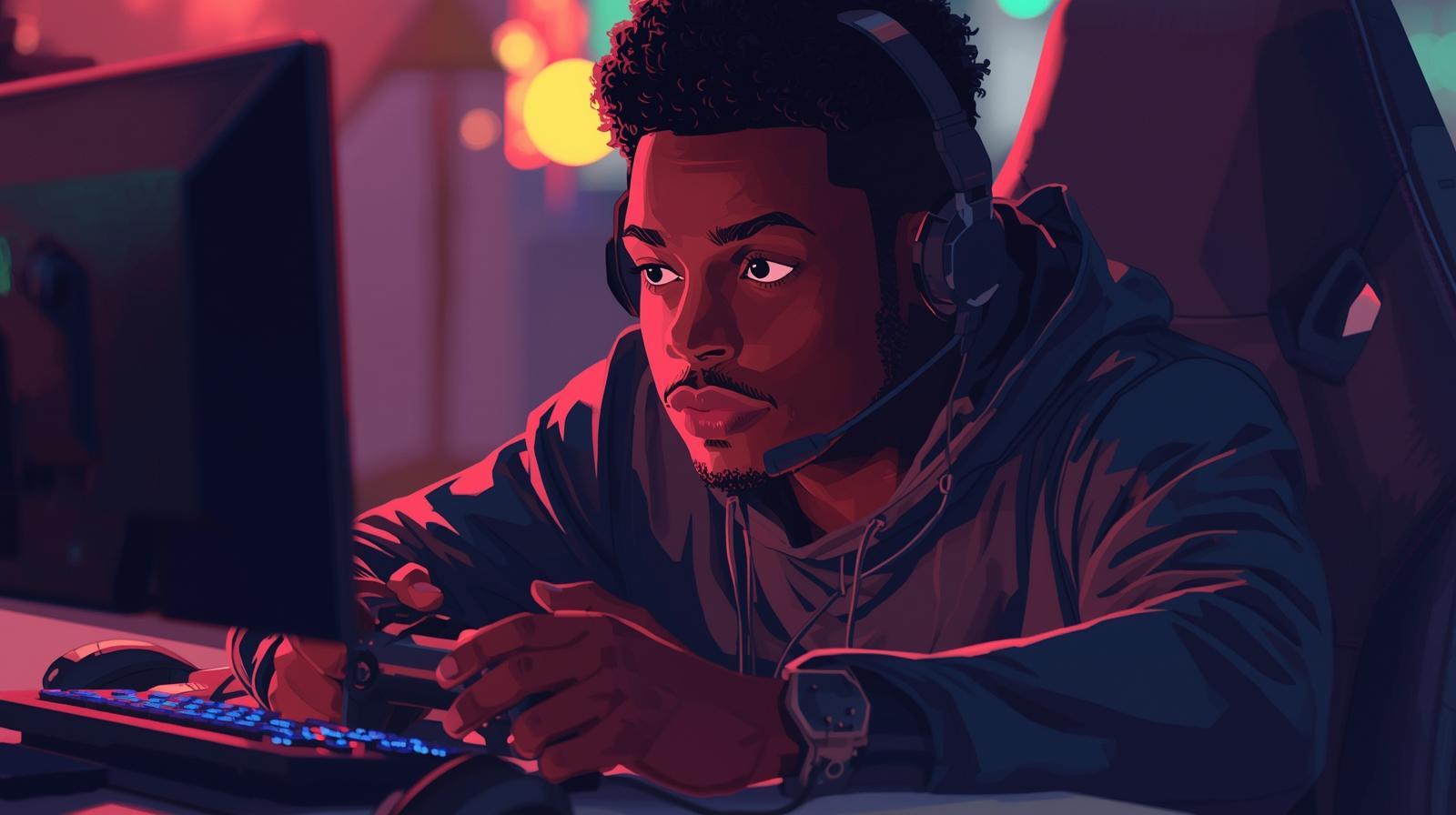 Ilustrasi kecanduan video game. (Foto: Serikat News)