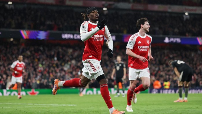 Pemain merayakan gol Arsenal ke gawang Bayern Munich di Emirates Stadium, Kamis (27/11/2025) dini hari WIB. (Foto: Getty Images)