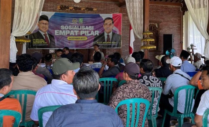 Sosialisasi Empat Pilar Kebangsaan digelar di Gedung Serbaguna Kecamatan Ngrambe, Kabupaten Ngawi. (Foto: Istimewa)