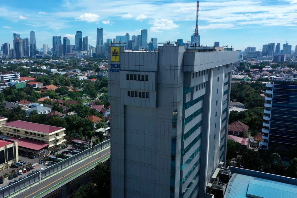Keterangan: Tampak udara Gedung PLN Kantor Pusat di daerah Kebayoran Baru, Jakarta Selatan. (Dok, PLN)