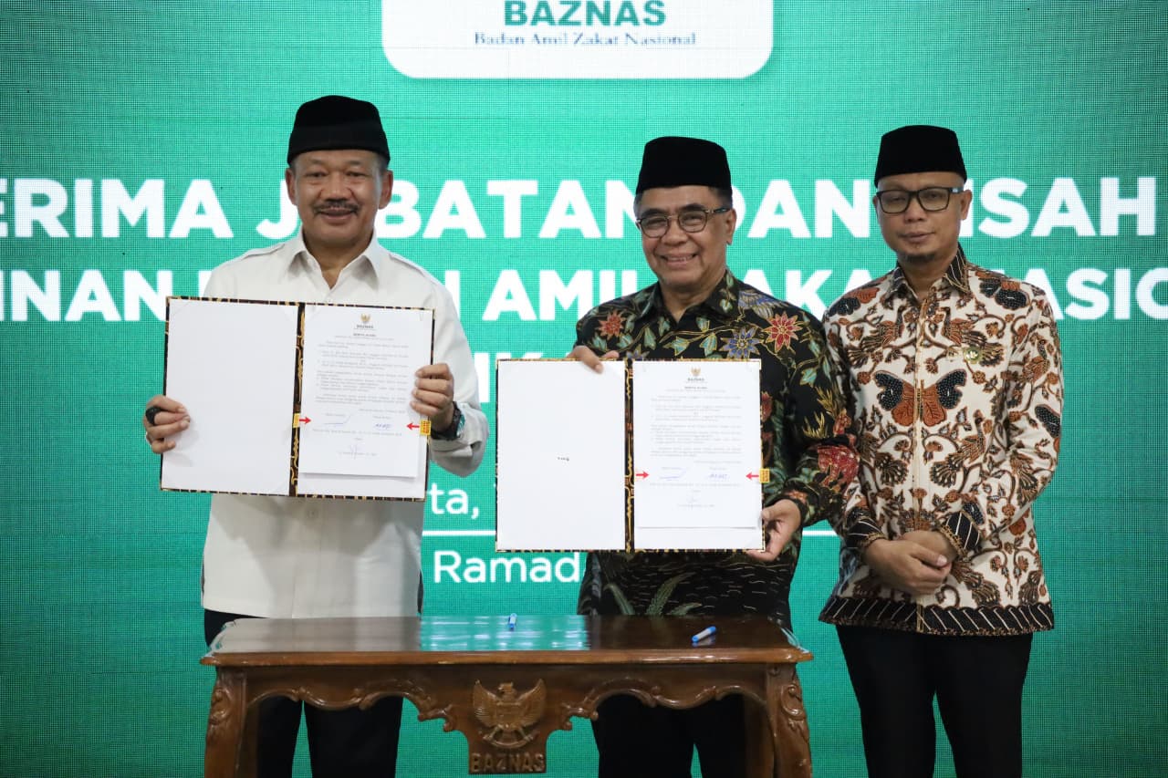 Serah Terima Jabatan dan Pisah Sambut Pimpinan BAZNAS RI di Jakarta, Jumat (13/3/2026). (Foto: Istimewa)