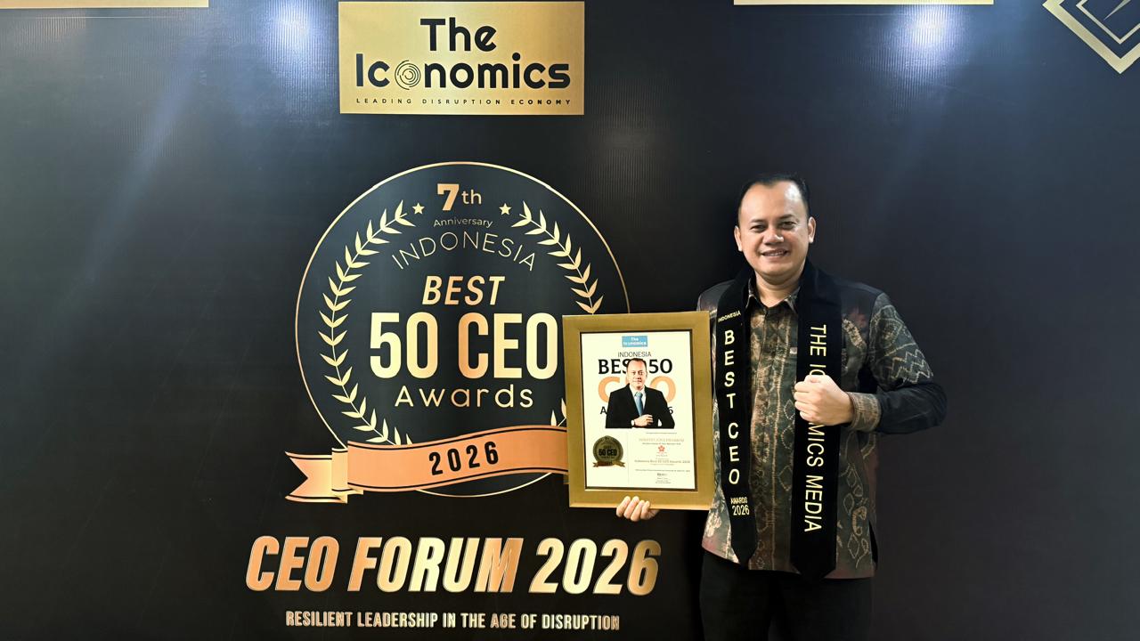 Direktur Utama PT Taru Martani, Widayat Joko Priyanto, meraih penghargaan dalam ajang Indonesia Best 50 CEO Award 2026. (Foto: Istimewa)