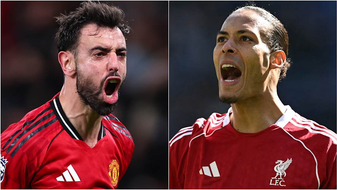 Bruno Fernandes (MU) dan Virgil van Dijk (Liverpool). (Foto: Getty Images l