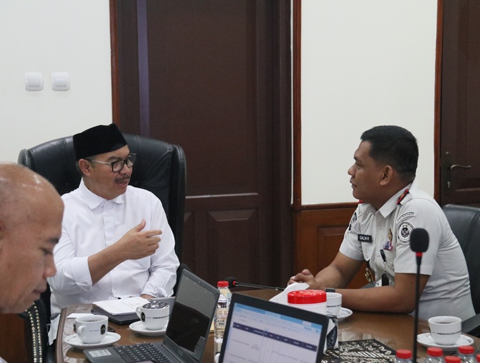 Wali Kota Yogyakarta Hasto Wardoyo saat menerima audiensi Kepala Bapas Kelas I Yogyakarta, Galih Rakasiwi, di Kantor Wali Kota Yogyakarta, Rabu (3/6/2026). (Foto: Istimewa) 