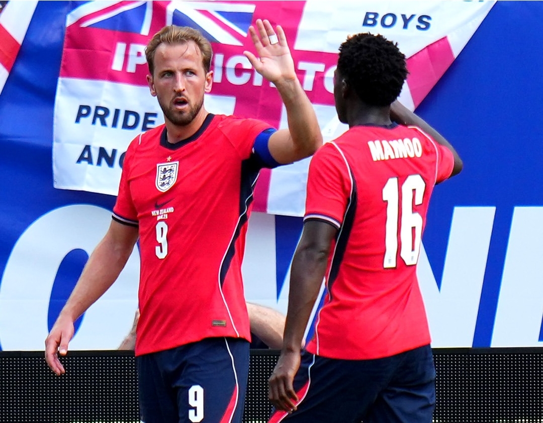 Harry Kane menjadi pahlawan kemenangan lewat gol tunggal yang dicetaknya pada babak pertama pada pertandingan Inggris vs Selandia Baru di Raymond James Stadium, Tampa, Florida, Minggu (7/6/2026) dini hari WIB. (Foto: IG England) 